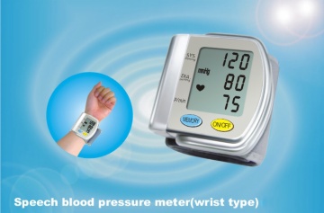 Wrist full-automatic speech blood pressure meter